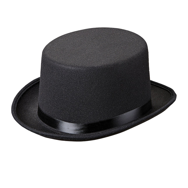 Fieltro negro para sombreros altos