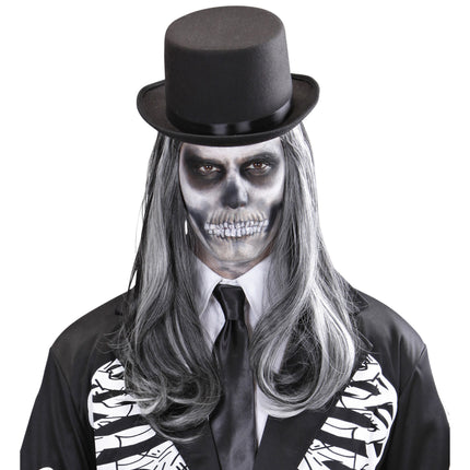 Fieltro negro para sombreros altos