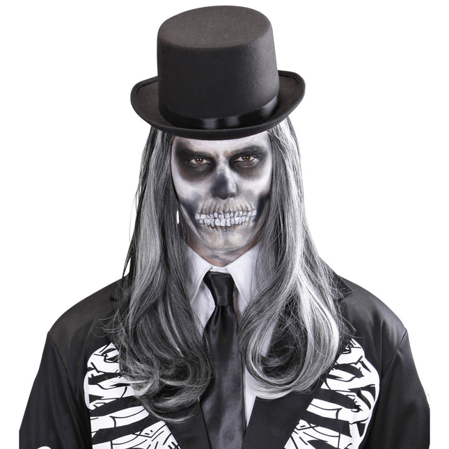 Fieltro negro para sombreros altos