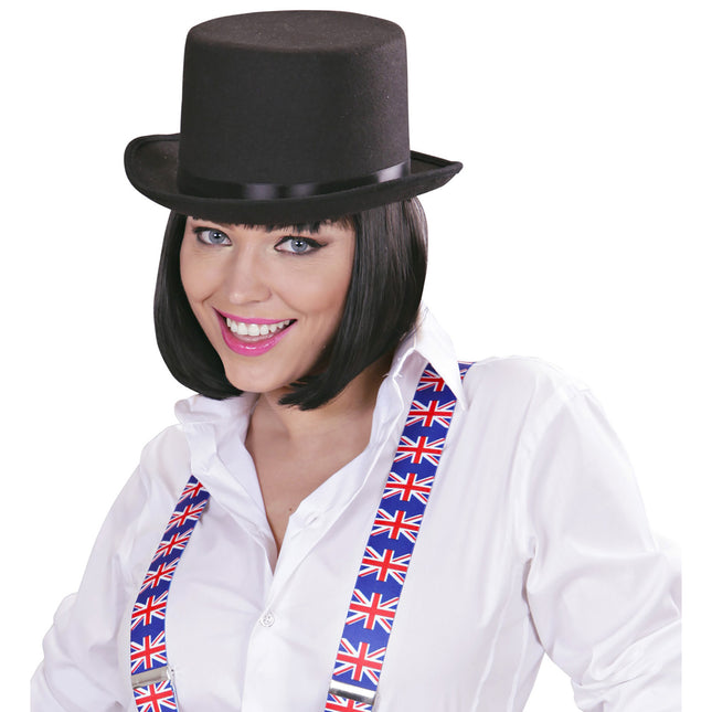 Fieltro negro para sombreros altos