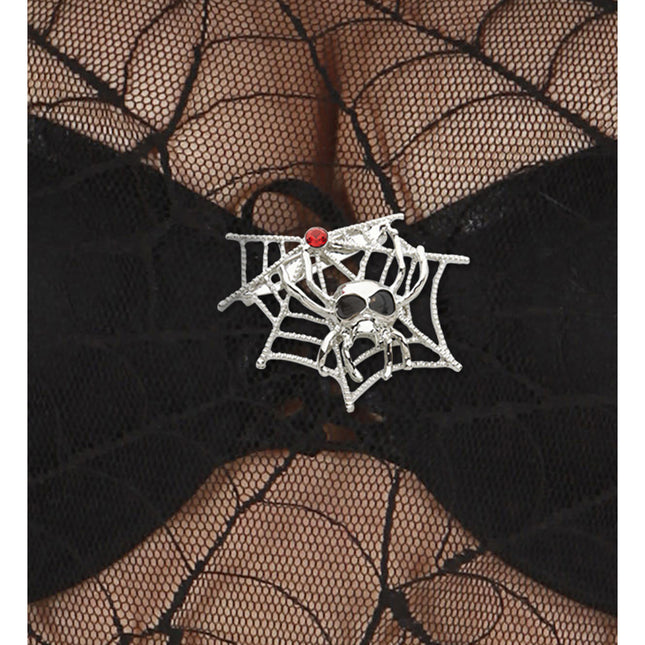 Broche de Halloween Tela de araña