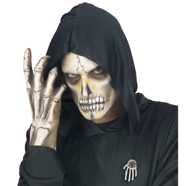 Broche de Halloween Mano de Esqueleto