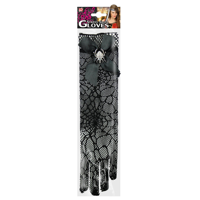 Guantes de Halloween Telaraña y Calavera