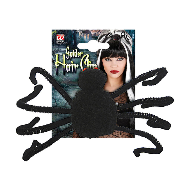 Pinza de pelo de Halloween Araña negra