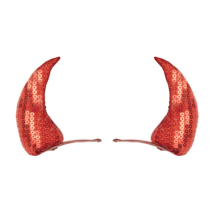 Pinza de pelo de Halloween Cuerno rojo 2uds