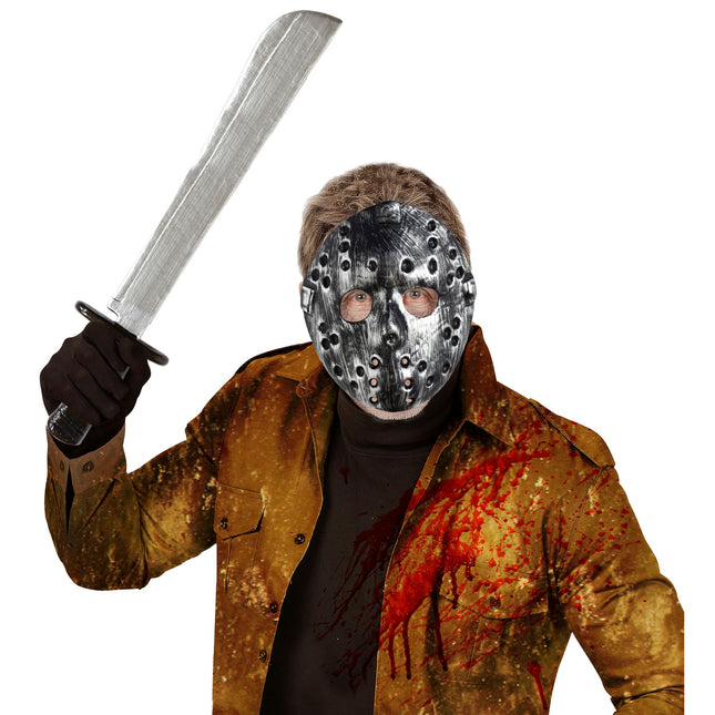 Set Accesorio Halloween Máscara Y Machete 2 piezas