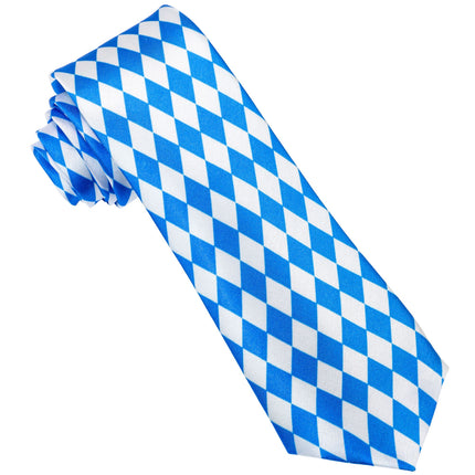 Oktoberfest Corbata Azul Blanco
