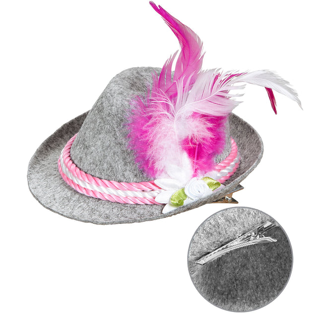 MINI FEDORA BÁVARO, ROSA