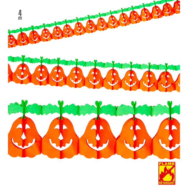 Guirnalda de Halloween Calabazas 4m