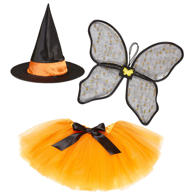 Set Accesorios Halloween Niño Bruja 3 piezas