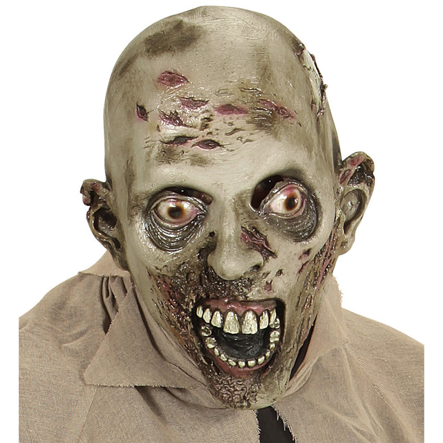 Máscara Halloween Zombi Verde