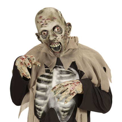 Máscara Halloween Zombi Verde