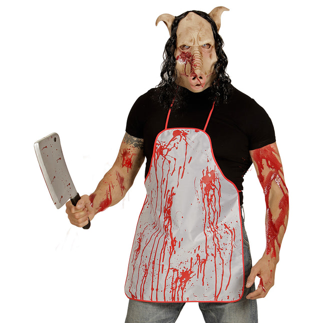Máscara Halloween Cerdo Beige