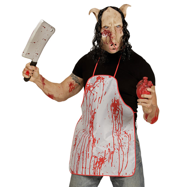 Máscara Halloween Cerdo Beige