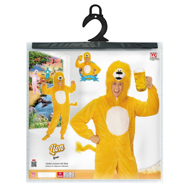 PLUSHE LEÓN AMARILLO, XL 190CM