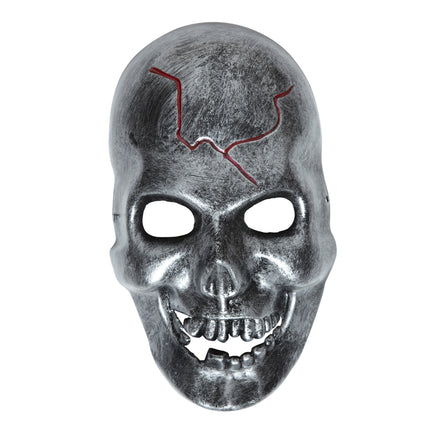 Máscara Halloween Gris Calavera Hierro