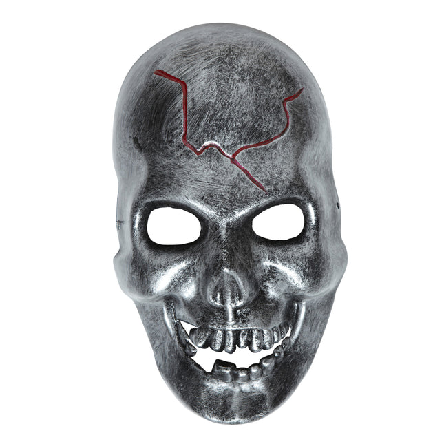 Máscara Halloween Gris Calavera Hierro