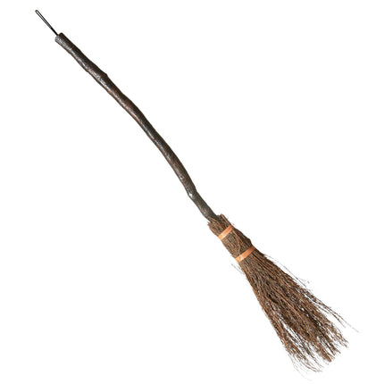 Escoba de bruja marrón 90cm