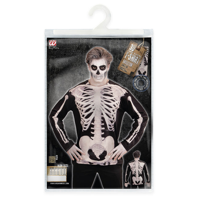 Camiseta Halloween Hombre Esqueleto