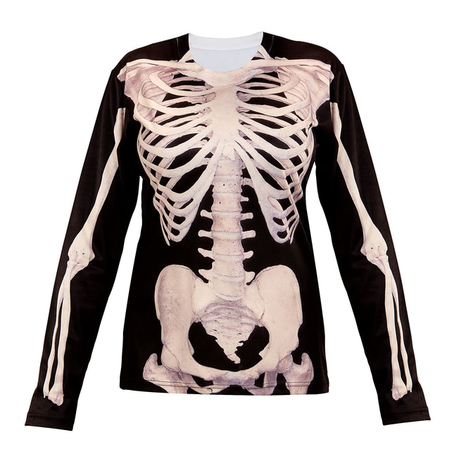 CAMISETA MANGA LARGA ESQUELETO MUJER