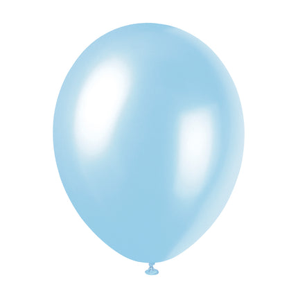 12" Globos Perlados Premium, 8ct - Azul Cielo