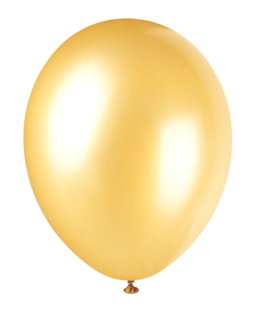 12" Globos Perlados Premium, 8ct - Champán Dorado