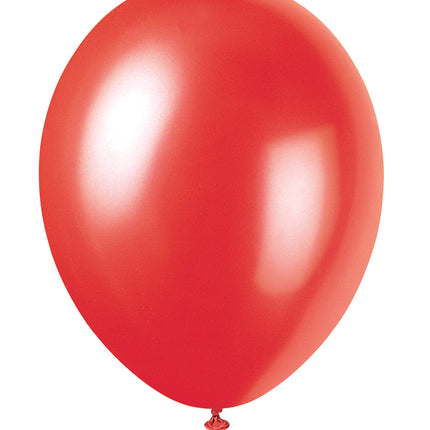 Globos Rojos Brillantes 30cm 10pcs