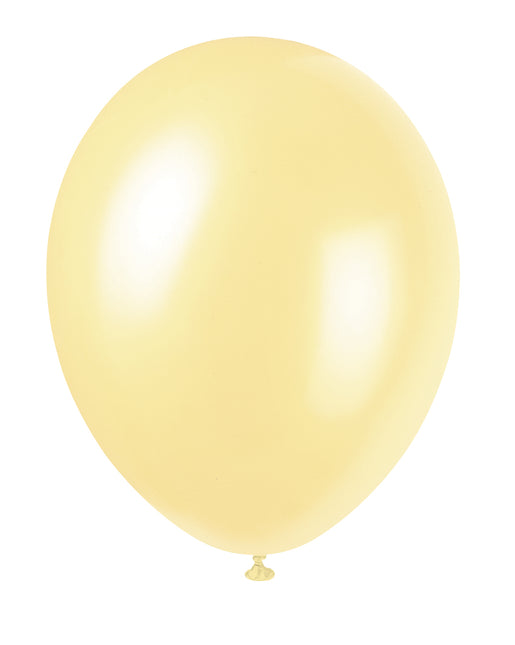 12" Globos Perlados Premium, 8ct - Marfil