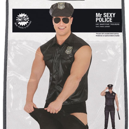 Disfraz de Policía Negro Hombre Sexy
