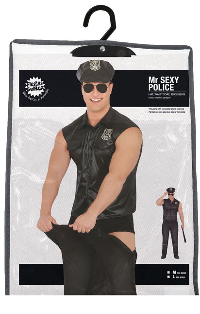 Disfraz de Policía Negro Hombre Sexy