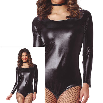 Leggingsuit Negro Señoras Metalizado