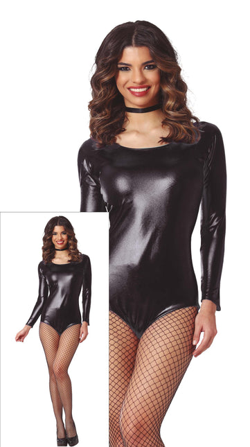 Leggingsuit Negro Señoras Metalizado