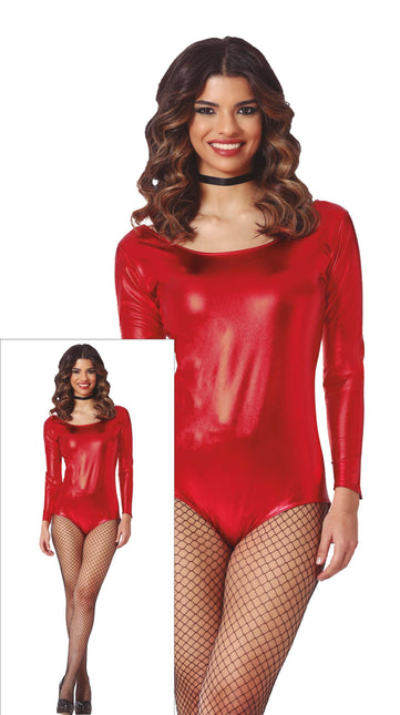 Maillot Rojo Señoras Metalizado