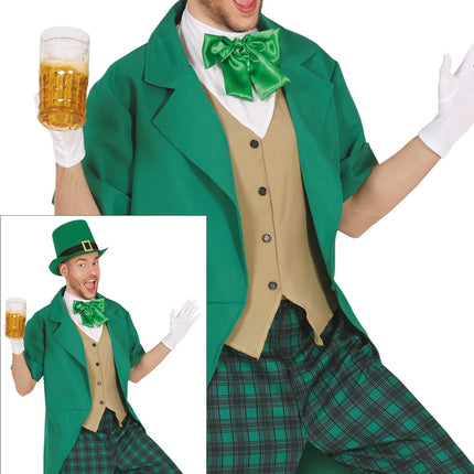 St. Disfraz Día de San Patricio Verde Hombre