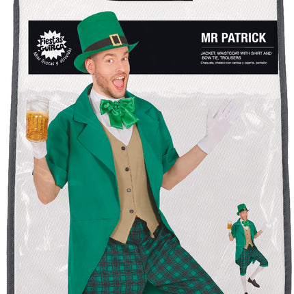 St. Disfraz Día de San Patricio Verde Hombre