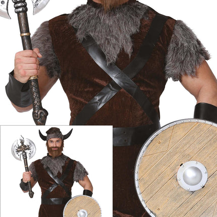 Disfraz de Vikingo Marrón Gris Hombre