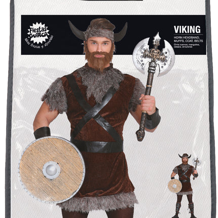 Disfraz de Vikingo Marrón Gris Hombre