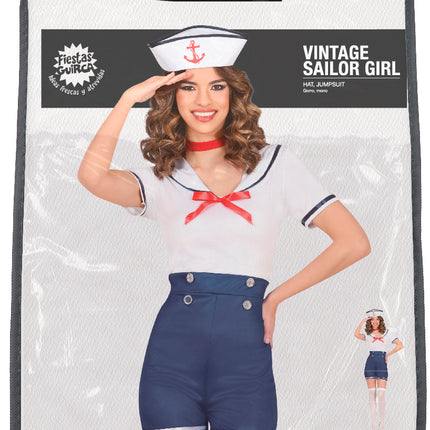 Traje Azul Blanco Señoras Marinero