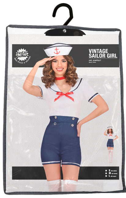 Traje Azul Blanco Señoras Marinero