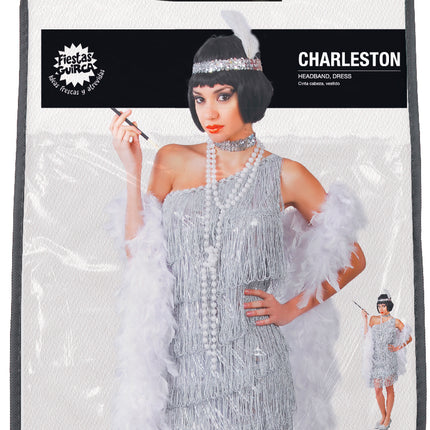 Charleston Vestido Plata Señoras