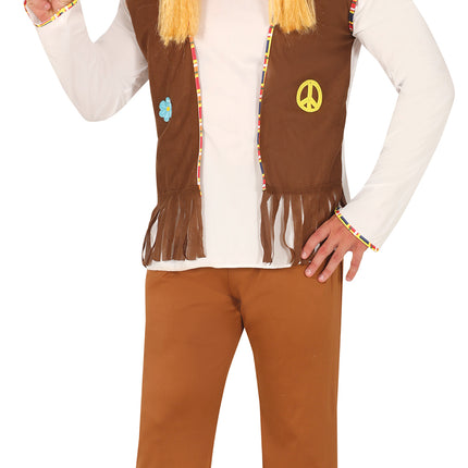 Disfraz de hippie marrón