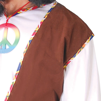 Disfraz de hippie marrón