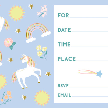 Invitaciones Unicornio, 8ct
