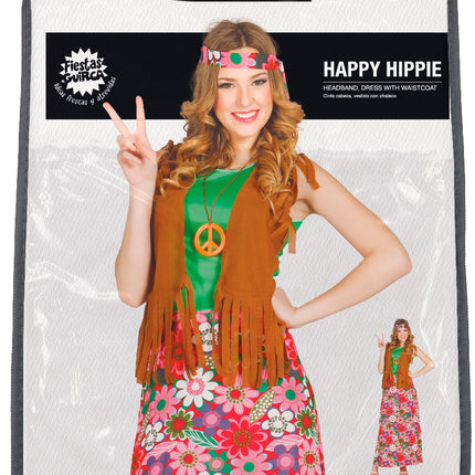 Disfraz de hippie feliz