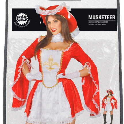 Disfraz de Mosquetero Rojo Blanco