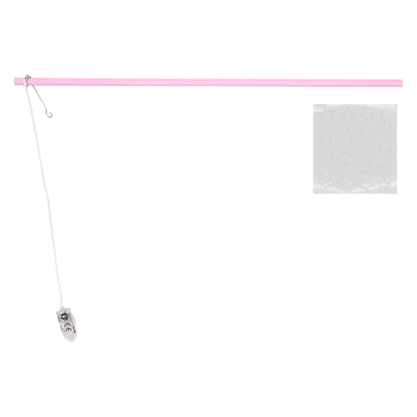 Linterna con Luz LED Rosa con Pegatinas que Brillan en la Oscuridad Madera 40cm