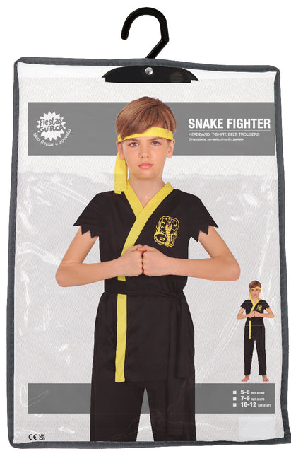 Disfraz de Ninja Negro Amarillo Niño