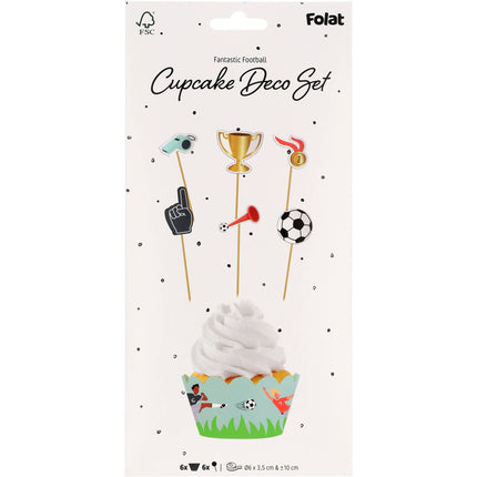Figuras de fútbol para magdalenas 6 unidades