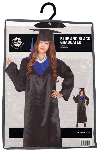 Vestido de Graduación Negro Azul Señoras