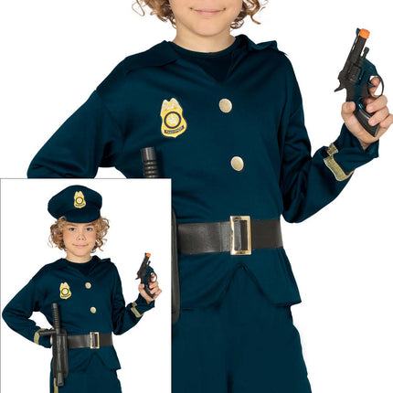 Traje de Policía Niño Oro
